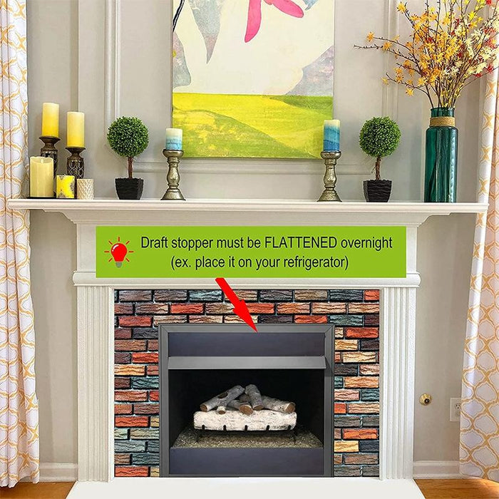 2 Pcs Magnetic Fireplace Draft Stopper Fireplace Cover To Block Cold Air 101.6 X 15.24Cm