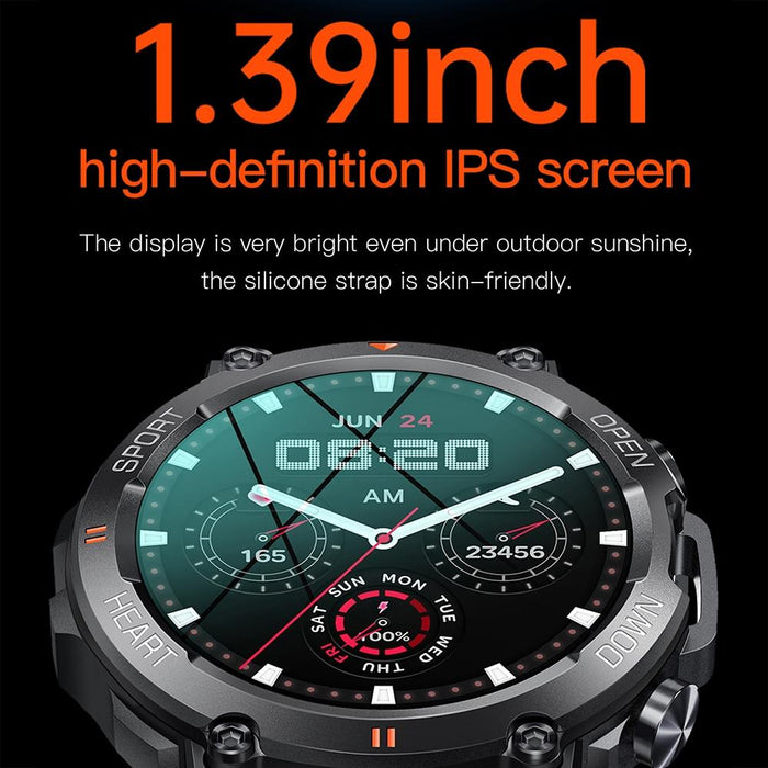 1.39 Inch Heart Rate / Blood Pressure / Blood Oxygen Monitoring Smart Calling Watch