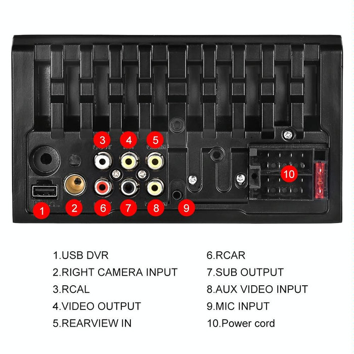 6.2 Inch Dual Spindle Hd Car Mp5 Player + 8 Light Camera