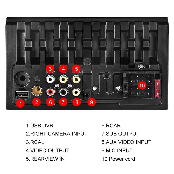 6.2 Inch Dual Spindle Hd Car Mp5 Player + Ahd Camera