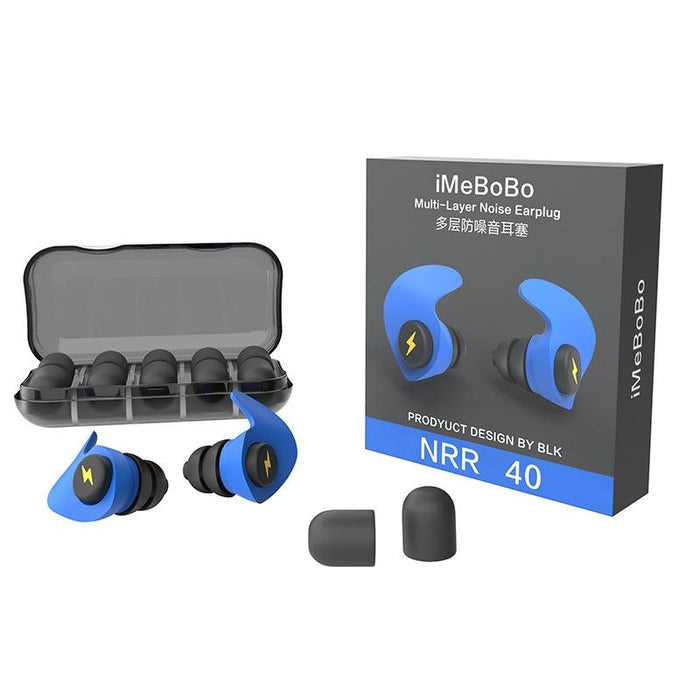 Black Soundproof Sleep Earplugs Noise Reduction