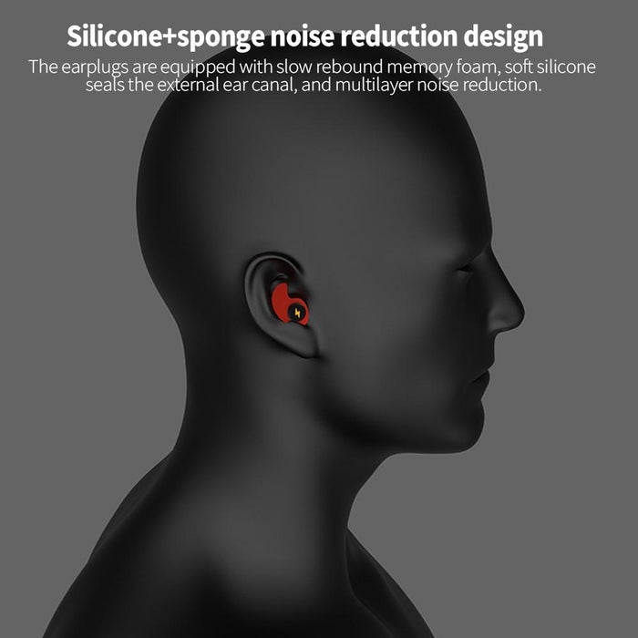 Black Soundproof Sleep Earplugs Noise Reduction