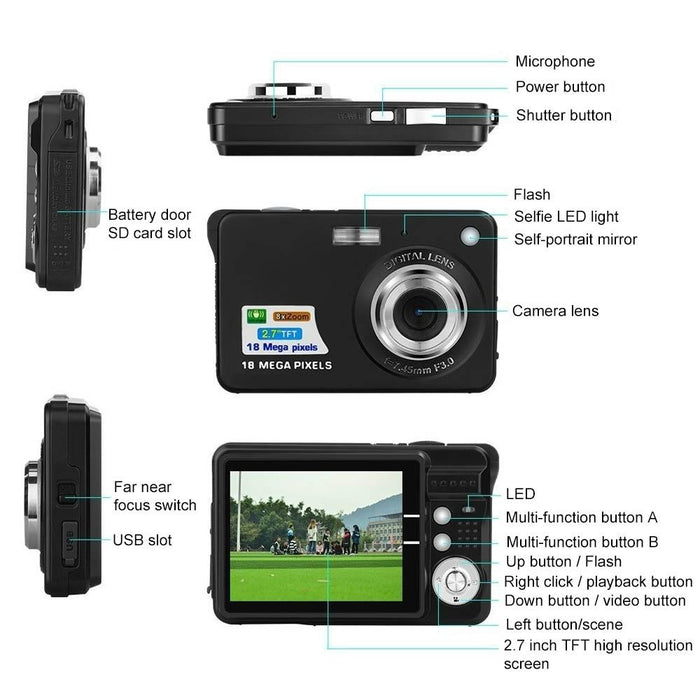 18Mp Entry-Level Digital Camera For Daily Photos & Videos Silver