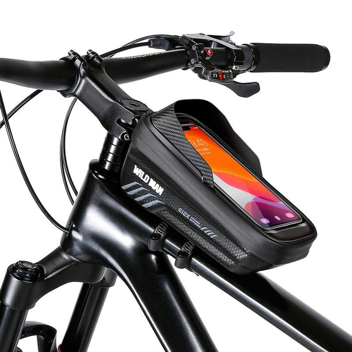 1L Waterproof Eva Hard Shell Bike Bag With Touch Function