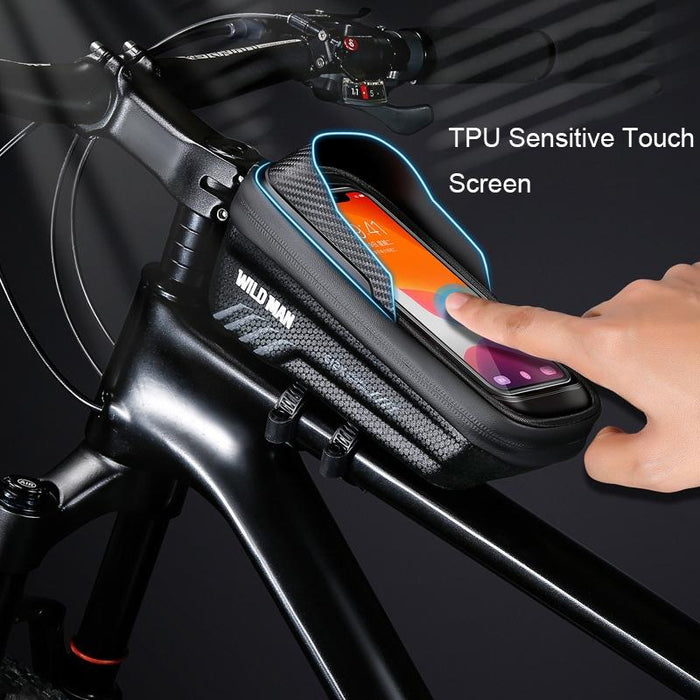 1L Waterproof Eva Hard Shell Bike Bag With Touch Function