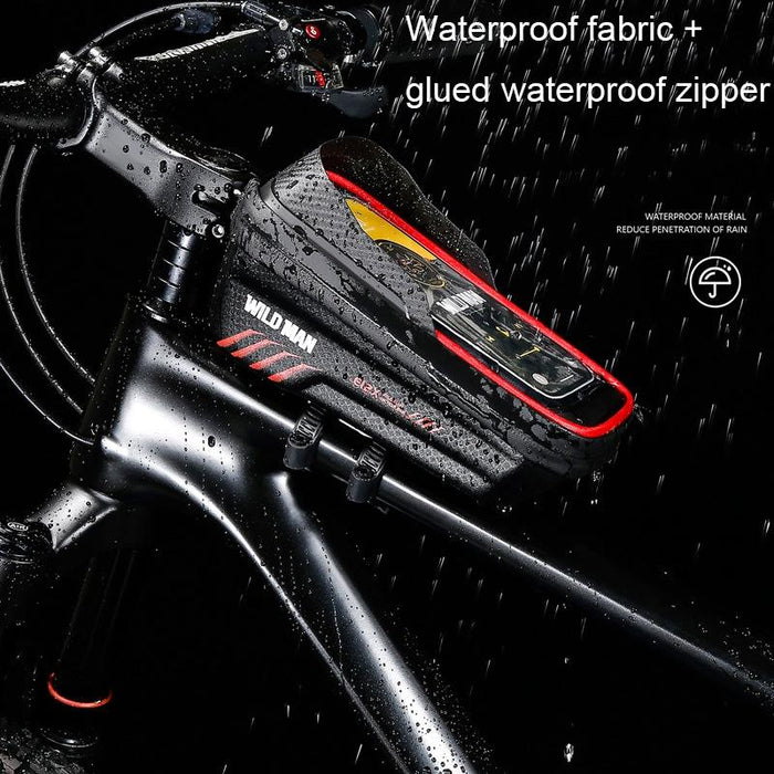 1L Waterproof Eva Hard Shell Bike Bag With Touch Function