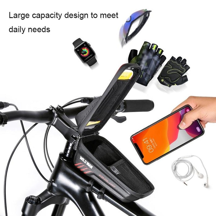 1L Waterproof Eva Hard Shell Bike Bag With Touch Function
