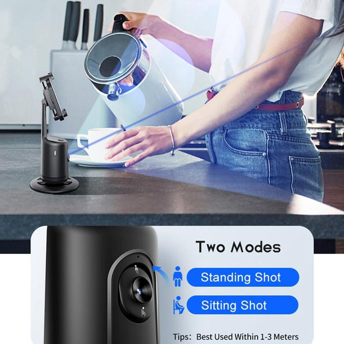 P01 360 Rotation Follow-Up Gimbal Stabilizer With A 1/4-Inch Interface Black