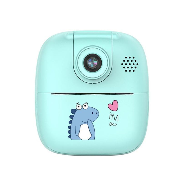Hd Cartoon Kids Camera With Rotating Lens Blue & 32G