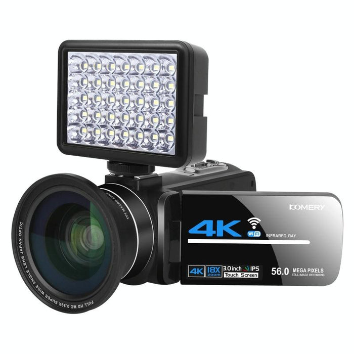 Af2 5600Px 18X Zoom 4K Digital Video Camera With Fill Light & Wide Angle Lens
