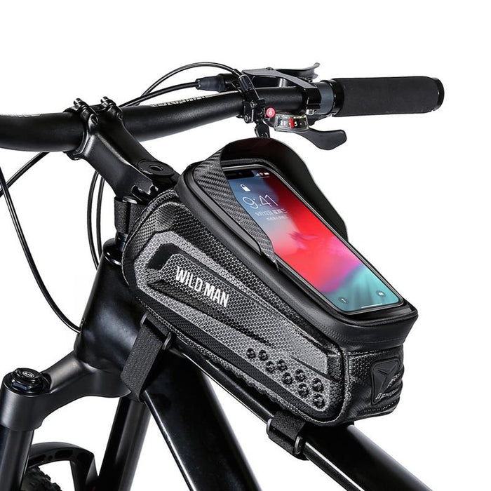1L Mountain Bike Eva Hard Shell Touch Screen Front Beam Bag
