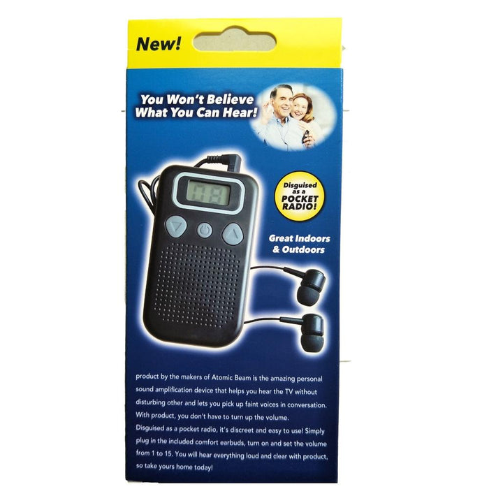 Black In Ear Hearing Amplifier Battery Powered