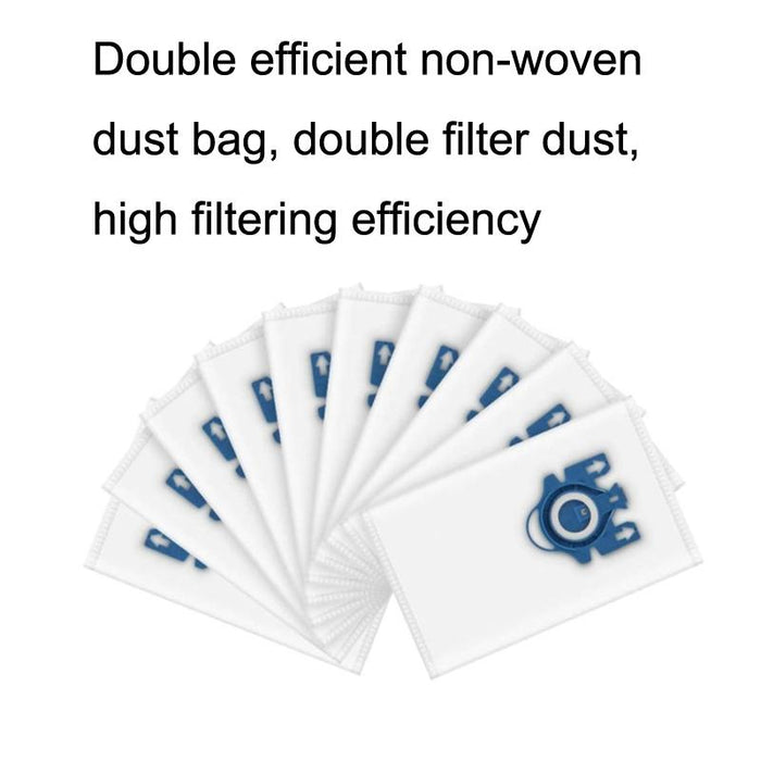 10-Piece Blue Dust Bag Set For Miele C2 Vacuum