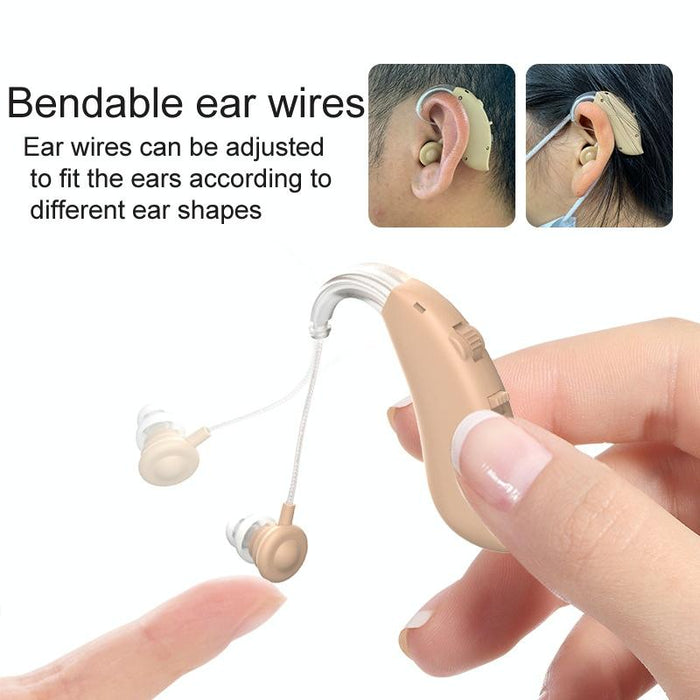 Rechargeable Hearing Aid Amplifier With Charging Pod Skin / Black
