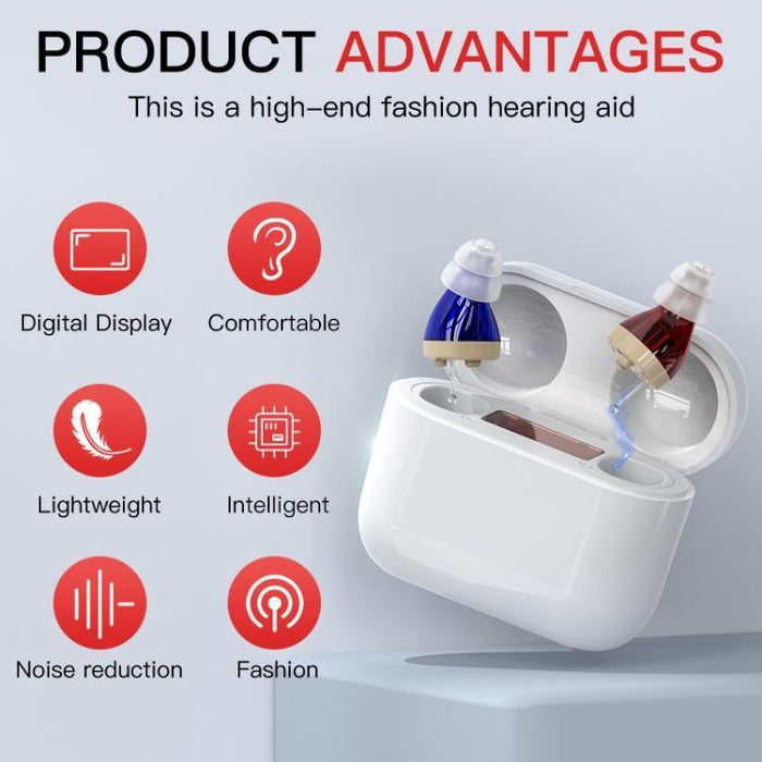 Digital Hearing Aid With Display & Charging