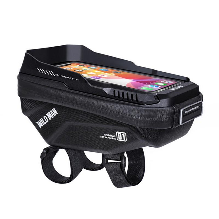 1L Hard Shell Bike Handlebar Bag With Touch Screen