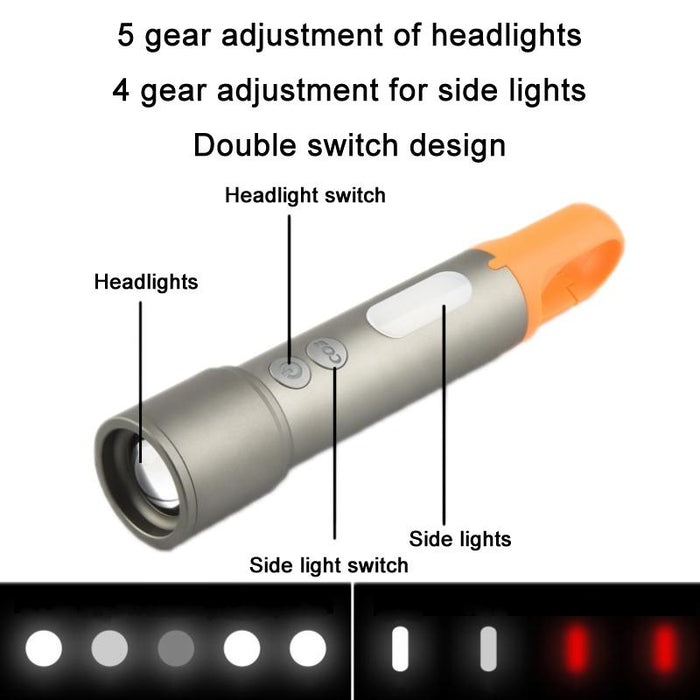 Rechargeable Led Telescopic Flashlight Sd26601