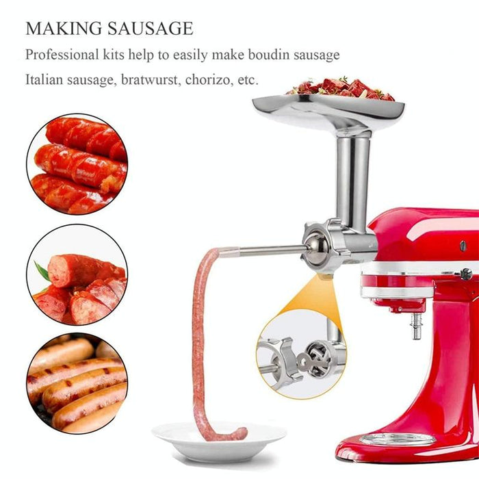 Universal Kitchenaid Porking Enemy Dough Maker & Meat Grinder Set White