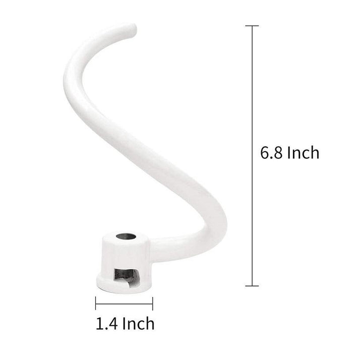 6Qt Stand Mixer Bowl Spiral Coating Dough Hook White