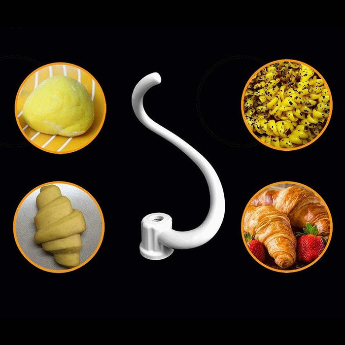 6Qt Stand Mixer Bowl Spiral Coating Dough Hook White