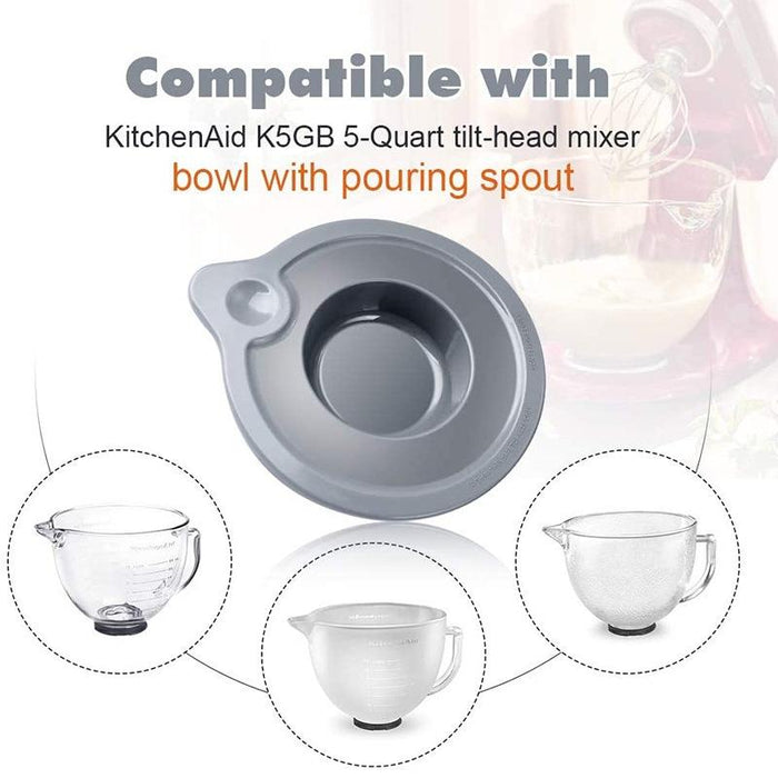 5Qt Tilt Head Stand Mixer Glass Bowl Seal Lid For Kitchenaid K5Gb