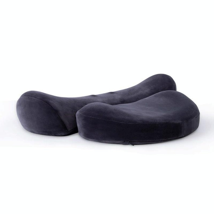 Deep Gray 3D Memory Foam Massage Pillow With Heating