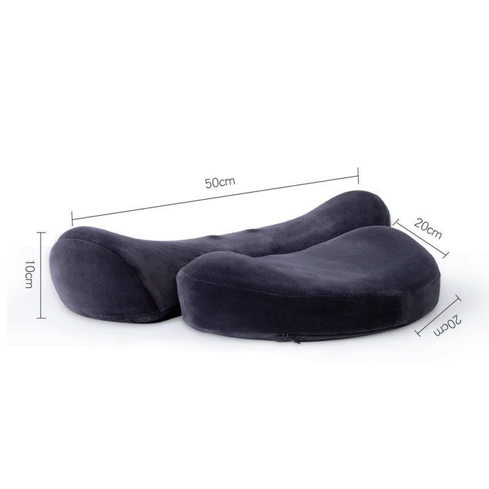 Deep Gray 3D Memory Foam Massage Pillow With Heating