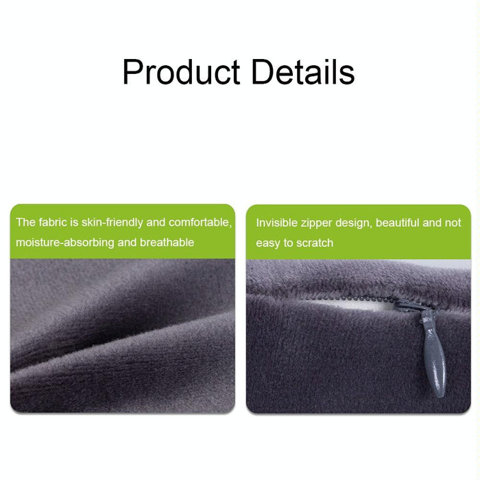 Deep Gray 3D Memory Foam Massage Pillow With Heating