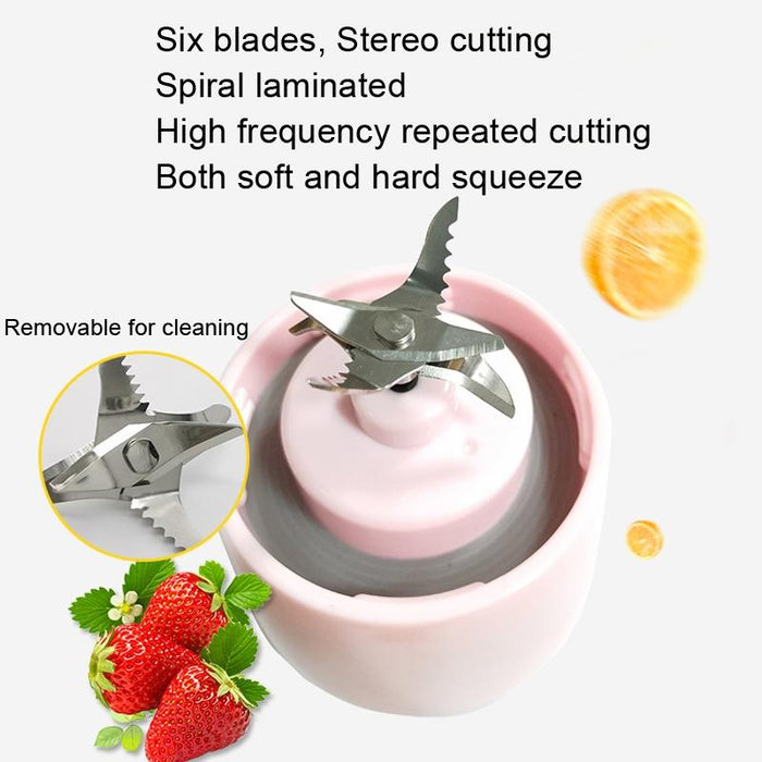 Portable Electric Juice Cup Six Blade Teeth Blade 10 Pcs