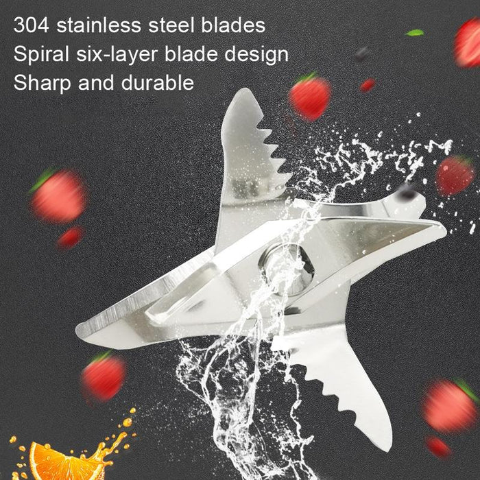 Portable Electric Juice Cup Six Blade Teeth Blade 10 Pcs