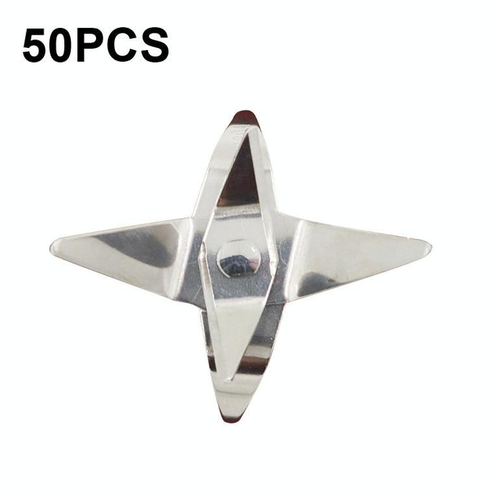 50 Pcs Short Axis Six Leaf Mixing Knife For Juicer Stainless Steel