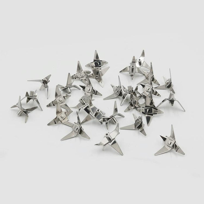 50 Pcs Short Axis Six Leaf Mixing Knife For Juicer Stainless Steel