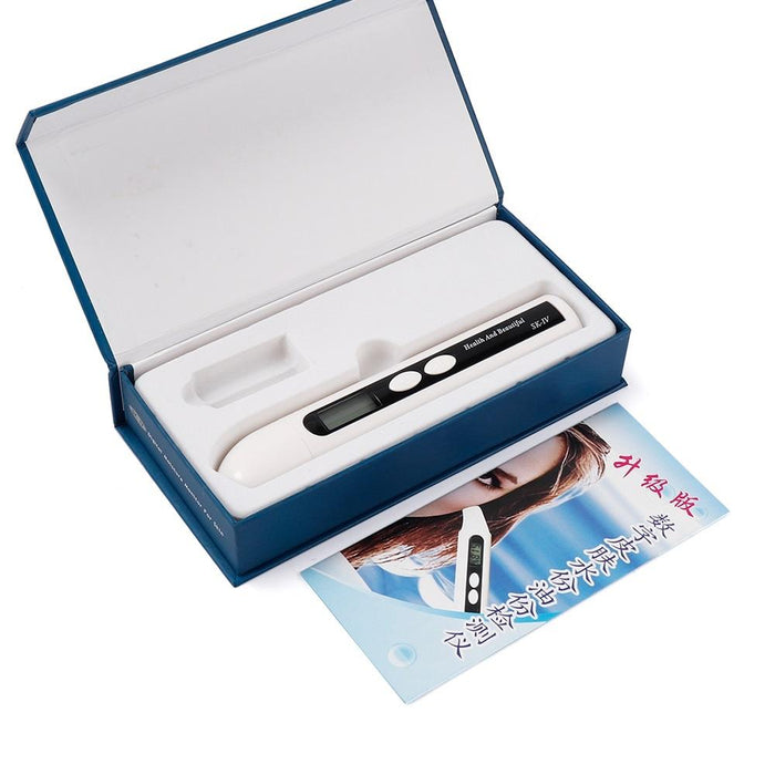 Lcd Skin Analyzer Moisture & Oil Tester White