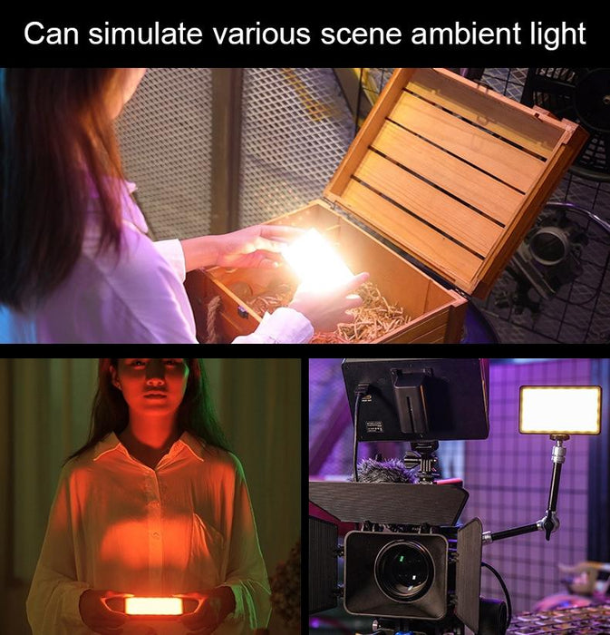 Rb08P 52Leds Rgb Colorful Light Effect Mini Photography Fill Light