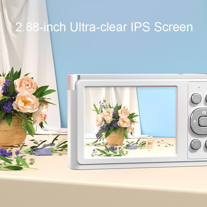 2.88 Inch 4K 8X Optical Zoom Telescopic Lens Hd Digital Camera White