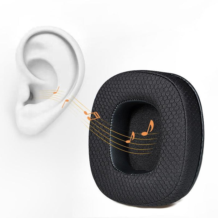 1Pair Headphone Breathable Sponge Cover For Xiberia S21/T20 - Leather Black
