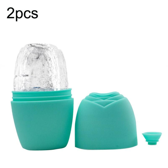 2Pcs L-03-01 Face Ice Apparatus Massage Ice Roller Beauty Makeup Silicone Face Ice Tray
