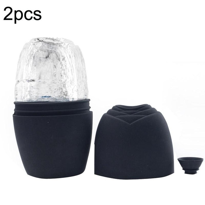 2Pcs L-03-01 Face Ice Apparatus Massage Ice Roller Beauty Makeup Silicone Face Ice Tray