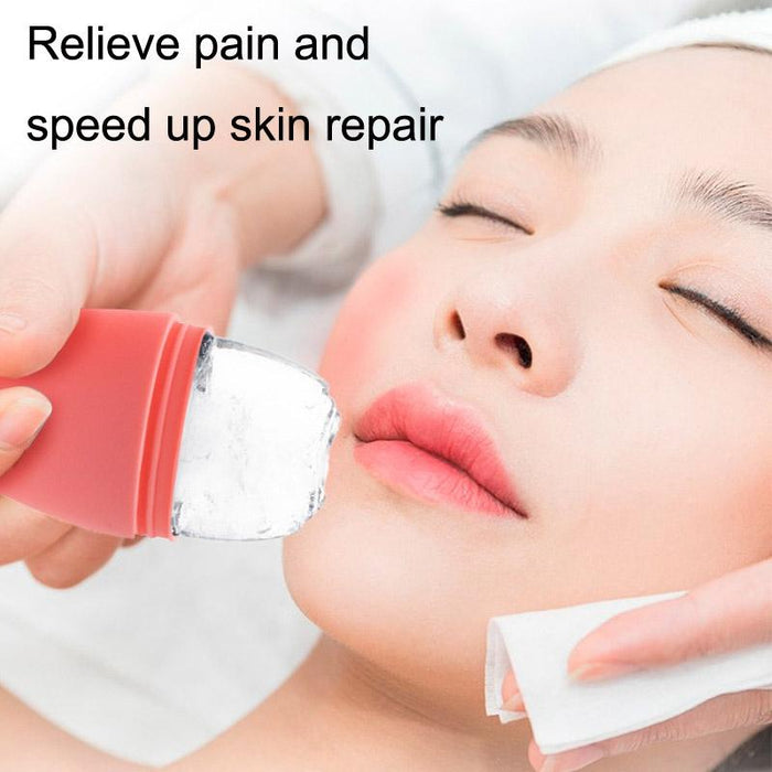 2Pcs L-03-01 Face Ice Apparatus Massage Ice Roller Beauty Makeup Silicone Face Ice Tray
