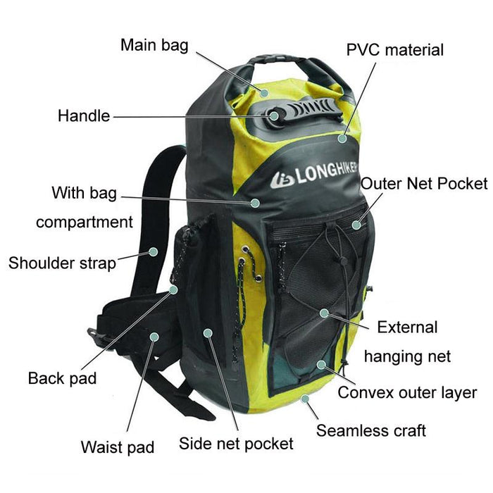 Outdoor Diving Fin Backpack Drifting Swimming Fishing Ski Bag