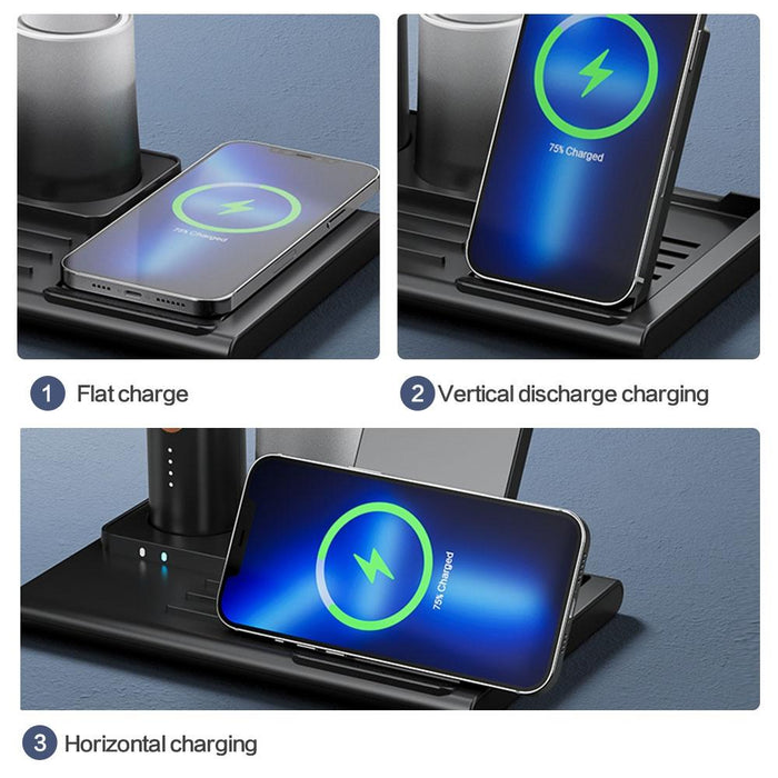 15W Wireless Charging Desk Lamp With Phone Stand & Pen Holder