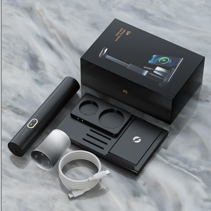 15W Wireless Charging Desk Lamp With Phone Stand & Pen Holder