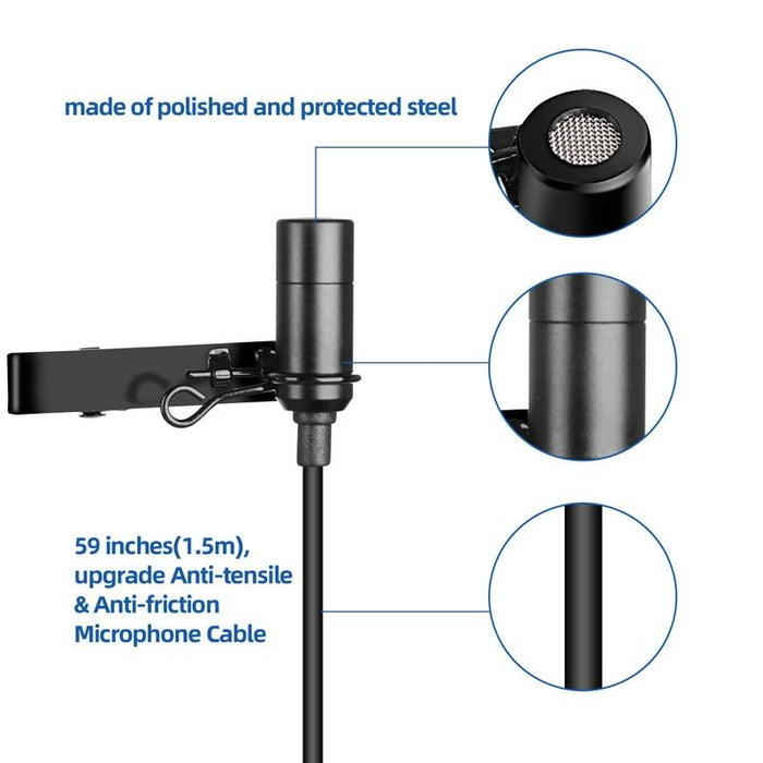 2-In-1 Wireless Lavalier Microphone For Recording And Live Streaming