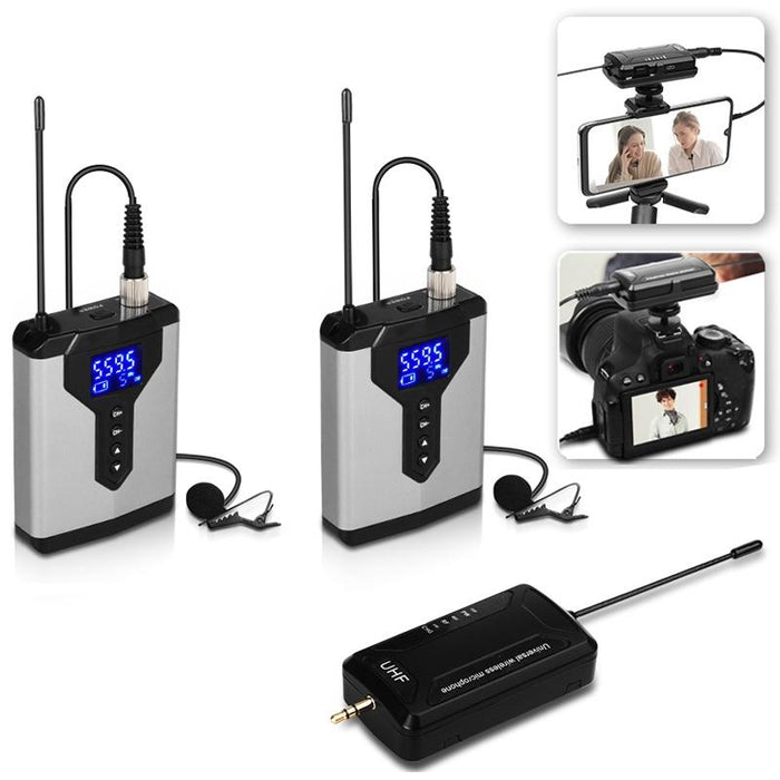 2-In-1 Wireless Lavalier Microphone For Recording And Live Streaming