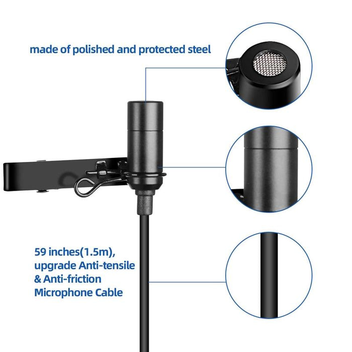 2-In-1 Wireless Lavalier Microphone For Recording And Live Streaming