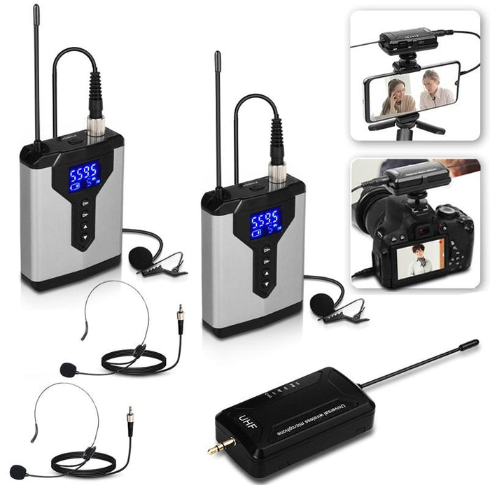 2-In-1 Wireless Lavalier Microphone For Recording And Live Streaming
