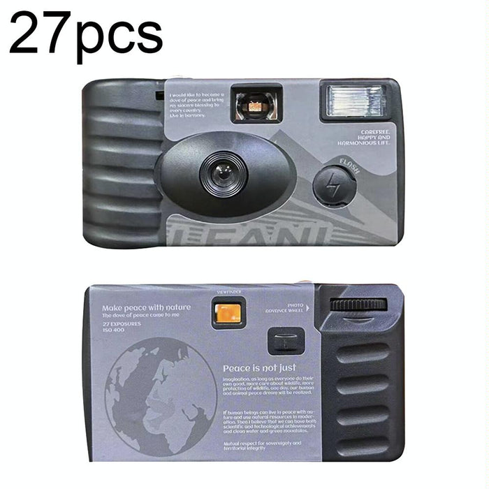 27 Pcs Waterproof Retro Film Camera Stickers Cartoon Decor