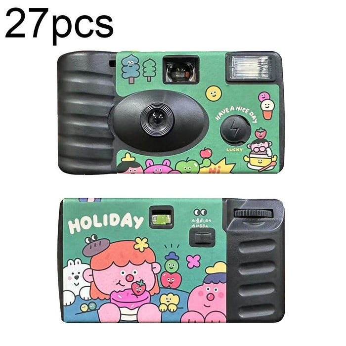 27 Pcs Retro Holiday Camera Stickers Waterproof & Decorative