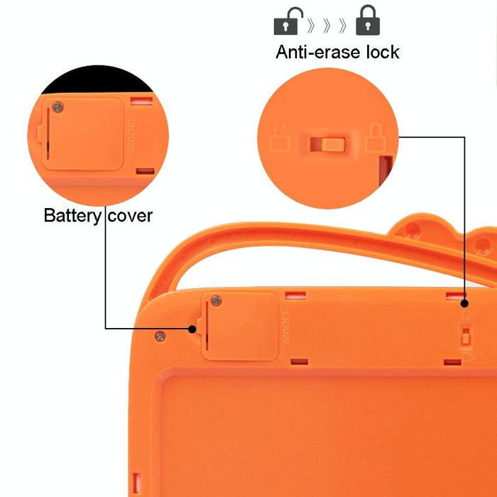 10 Inch Cartoon Dinosaur Lcd Writing Board Light Blue