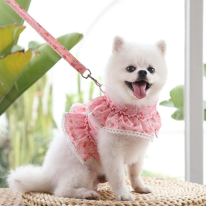 Lace Vest Harness Leash For Pets Size L